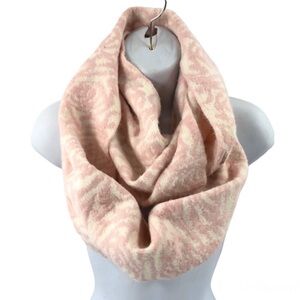 Karl Lagerfeld Infinity Scarf Pink Floral Neck Wrap Soft Cozy Designer Old Money
